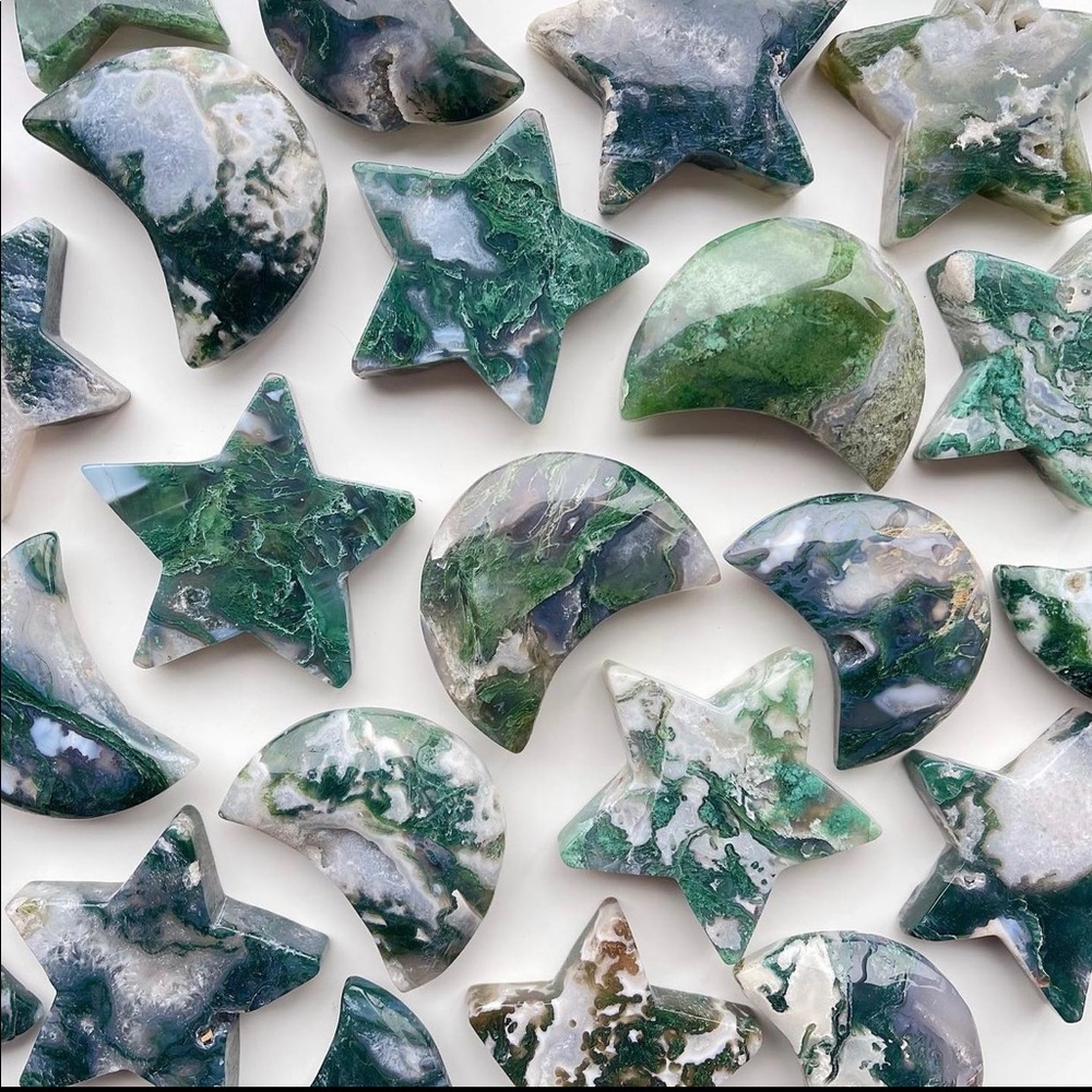 Green Agate crystals